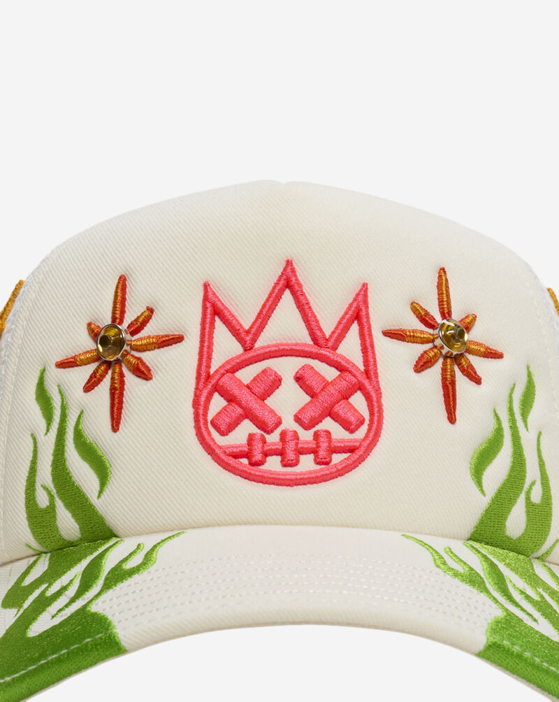 Cult of Individuality Sunny Daze Spider Mesh Back Trucker Hat 626AC-CH65A White 2