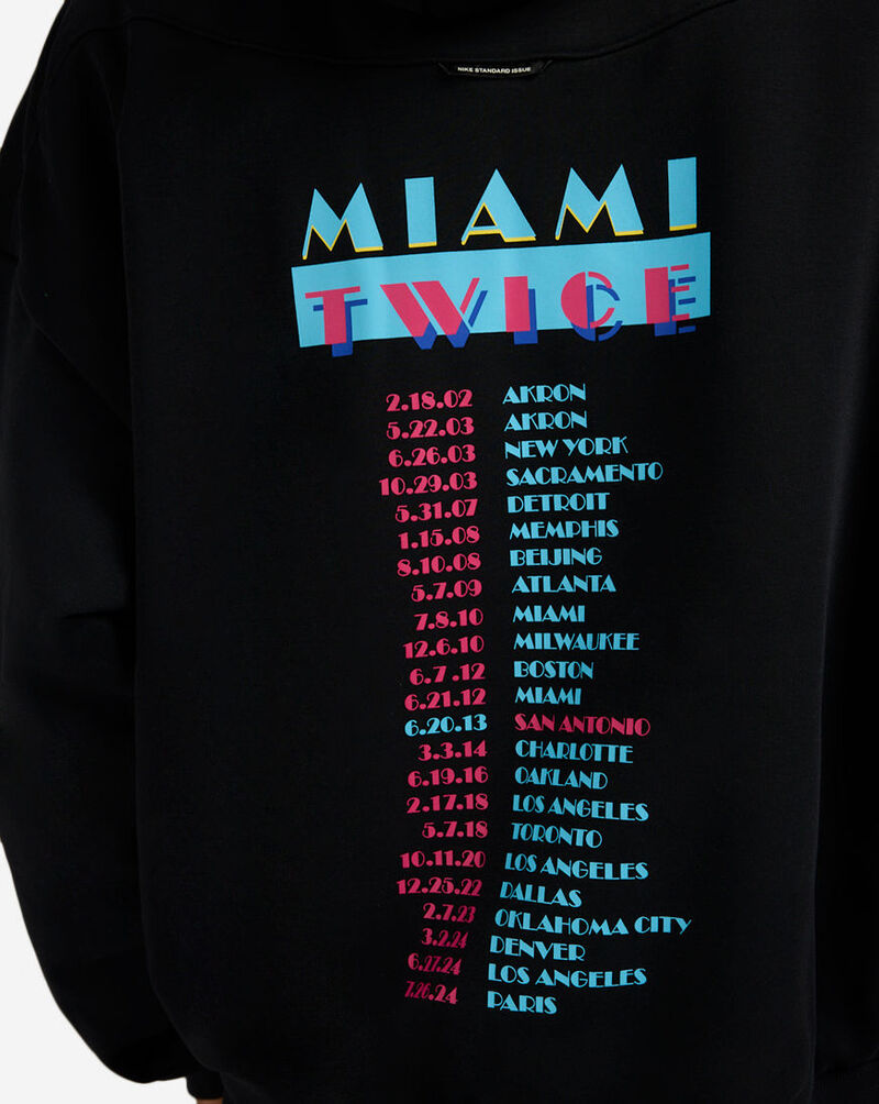 Nike LeBron Standard Issue "Miami Twice" Therma-FIT Basketball Pullover Hoodie IH8830-010 Black 3