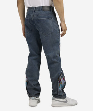 Paint Splatter Rip and Repair Jeans