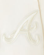 PRO STANDARD Big Boys' Atlanta Braves Neutral Fleece Pull Over Hoodie LABB5315037-EGG cream 2