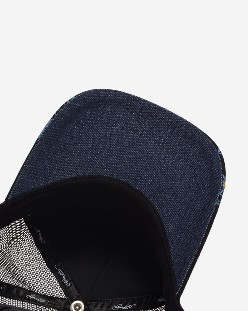 Ed Hardy Tiger Head Trucker Hat EHH0001-78RS Black 4