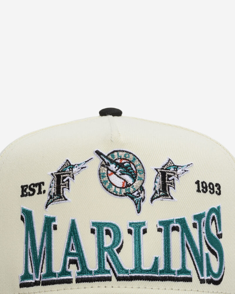 New Era 9Fifty Miami Marlins Tri Hit A-Frame Snapback Hat 60807904 cream 2
