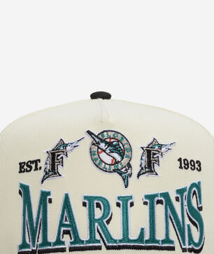 9Fifty Miami Marlins Tri Hit A-Frame Snapback Hat
