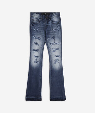 Kids' Distressed Stacked Denim