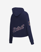 Detroit Tigers Classic Fleece Cropped Pull Over Hoodie 