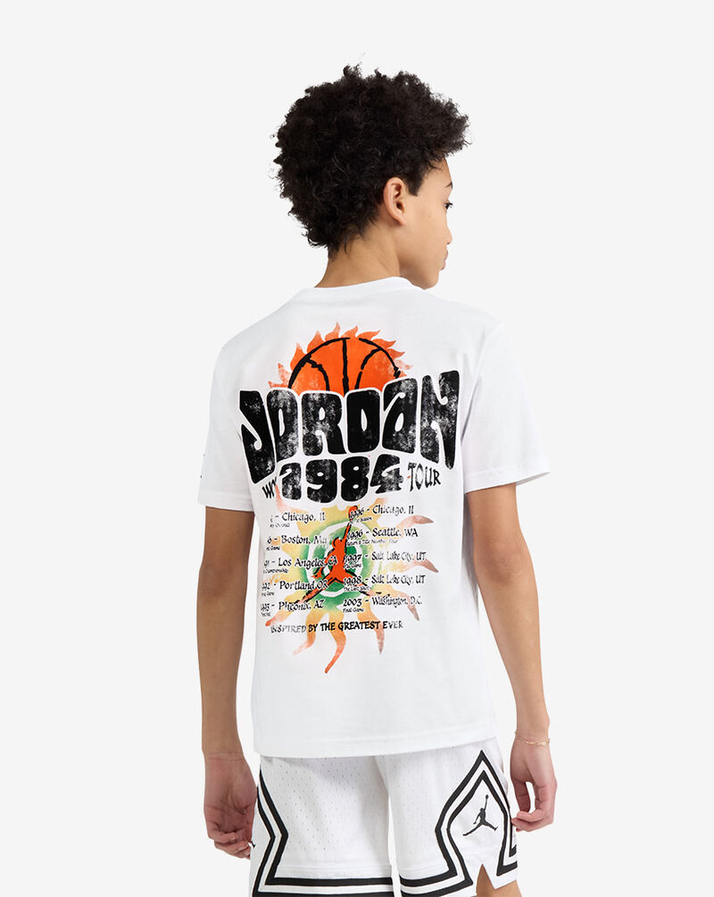 Jordan Big Kids' 1984 World Tour XXIII T-shirt 95F806-001 White 2