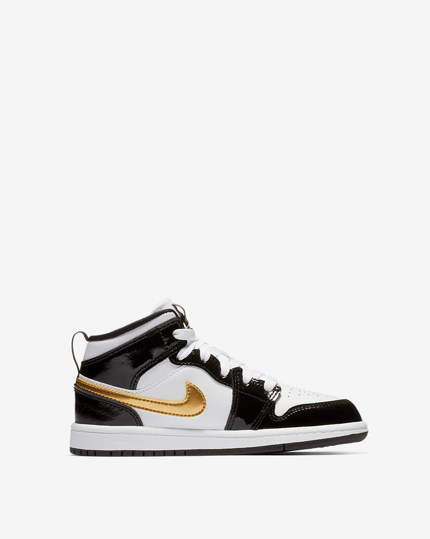 Shop Jordan Little Kids' Air Jordan 1 Mid SE BQ6932-007 black
