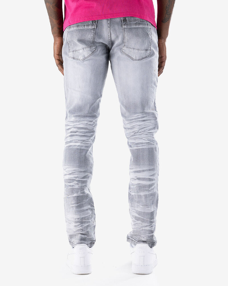 Shop Copper Rivet Basic Rip and Repair Denim Jeans 113001GRY grey SNIPES USA