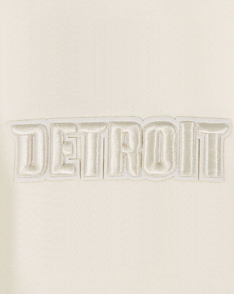 PRO STANDARD Detroit Pistons Neutral Drop Shoulder Fleece Crewneck BDP558128-EGG cream 4