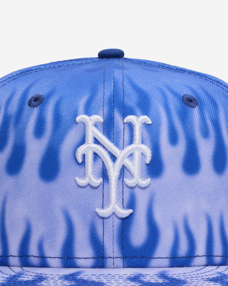 New Era 59Fifty New York Mets Flames Fitted Hat 60949337 Blue 2