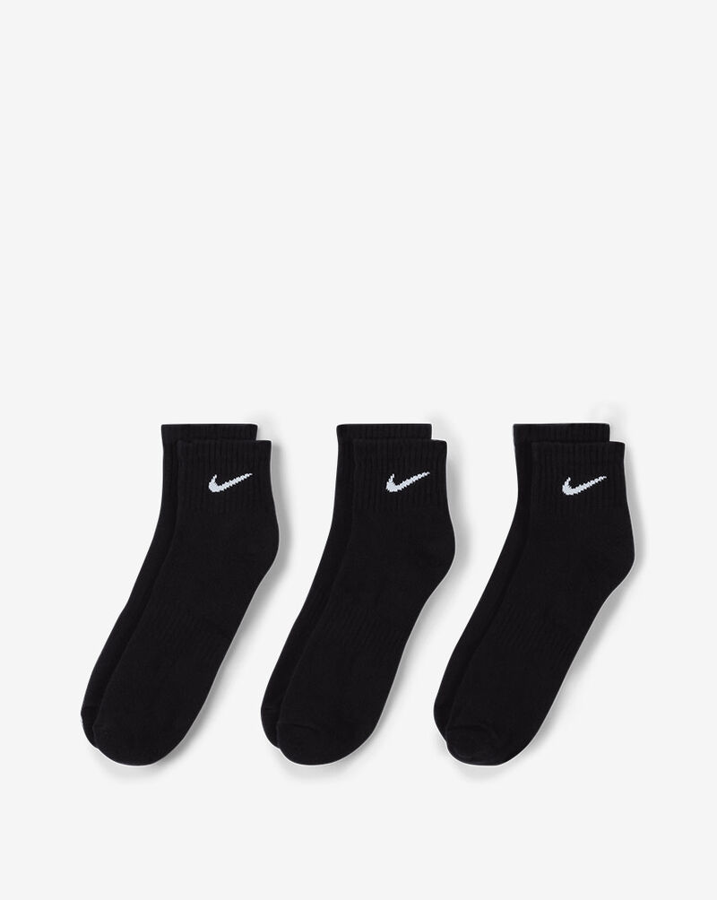Nike 3Pk Everyday Quarter Cushion Socks SX7667-010 Black 1
