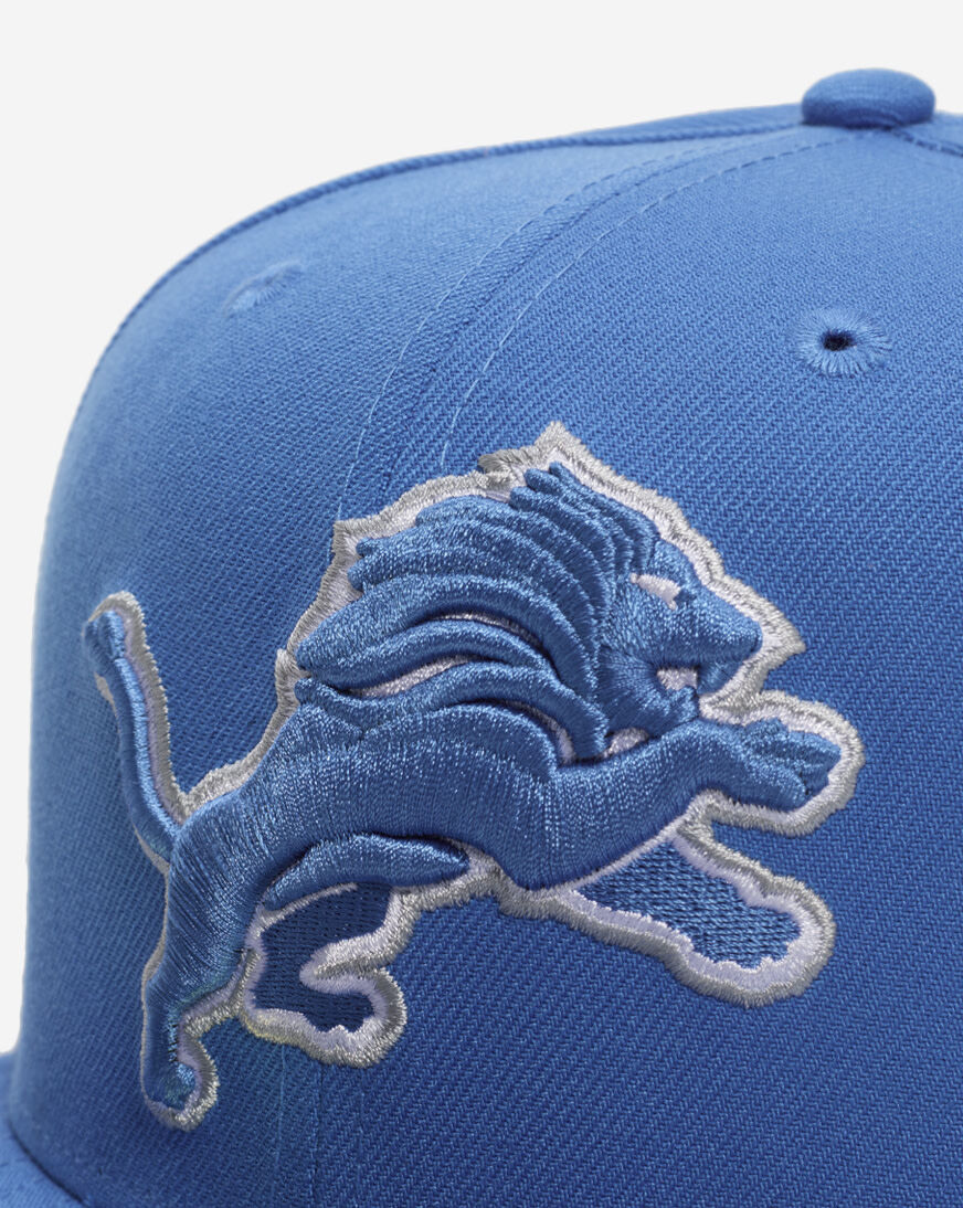 Shop New Era 59Fifty Detroit Lions Core Fitted Hat 60567498 blue