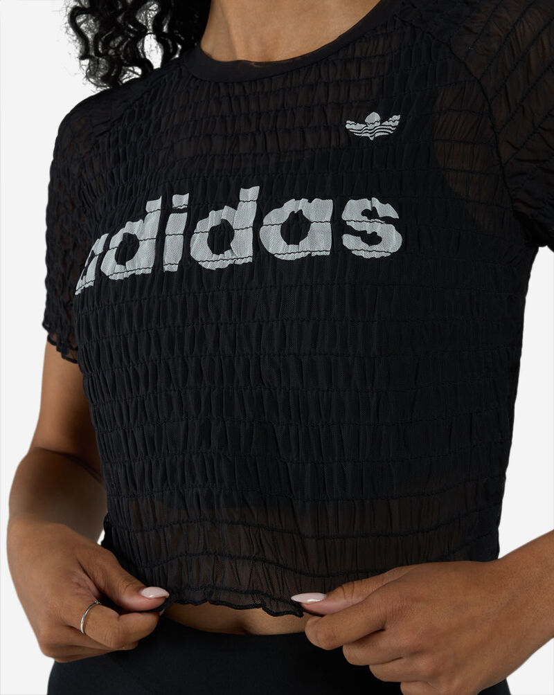 adidas Smocked Cali T-Shirt  KD0300 Black 3