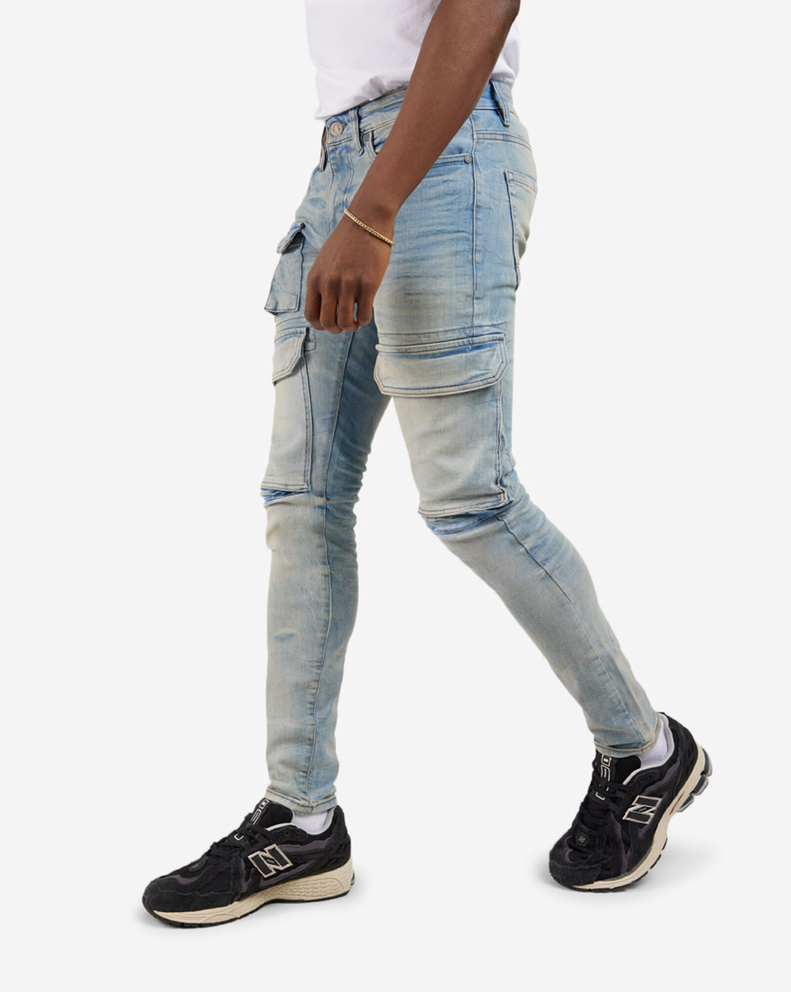 Shop Jordan Craig Front Multi-Pocket Skinny Jeans JR350T-ICE blue ...