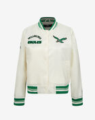 PRO STANDARD Philadelphia Eagles Retro Classic Rib Satin Jacket FPEU44148-EKG cream 1