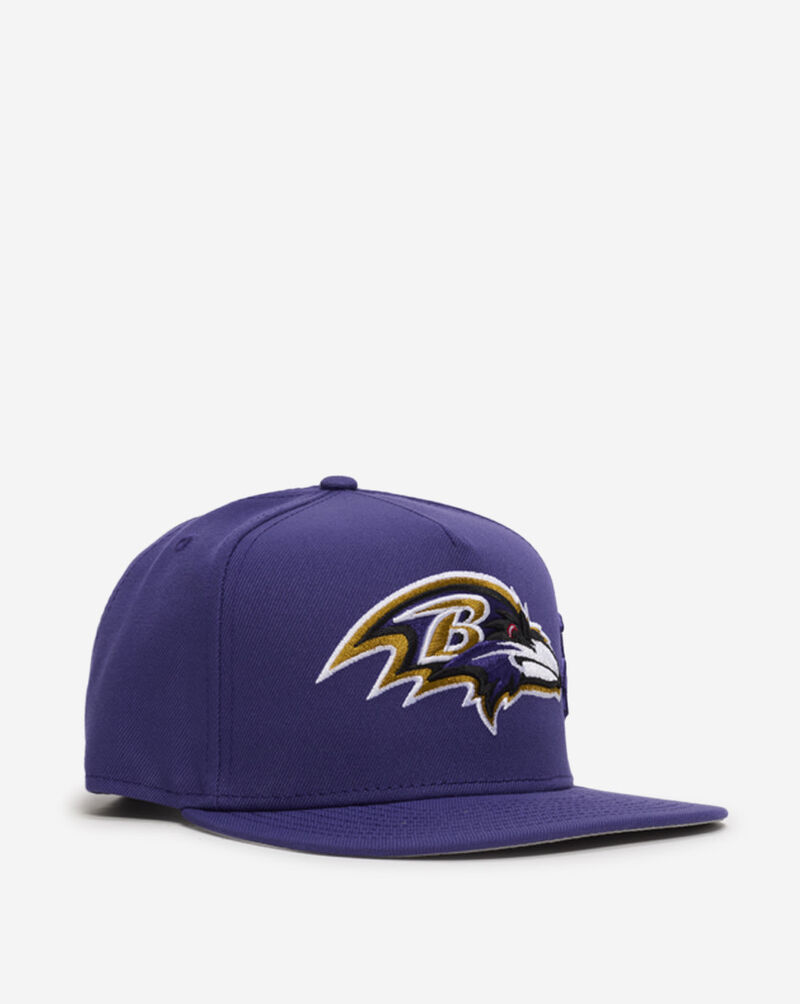New Era 9Fifty Baltimore Ravens Script A-Frame Snapback Hat 60957162 Purple 1