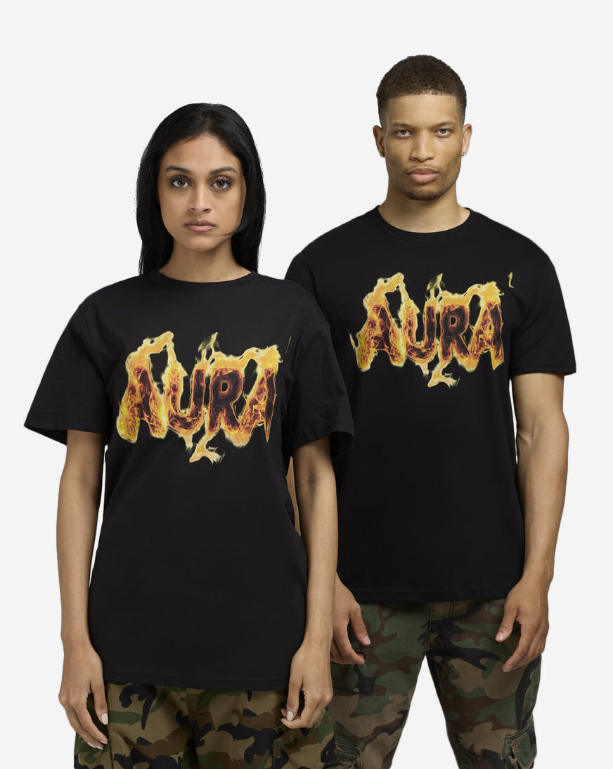 Shop Mister Tee Aura Flaming Tee MTUS451-US-00007 black | SNIPES USA