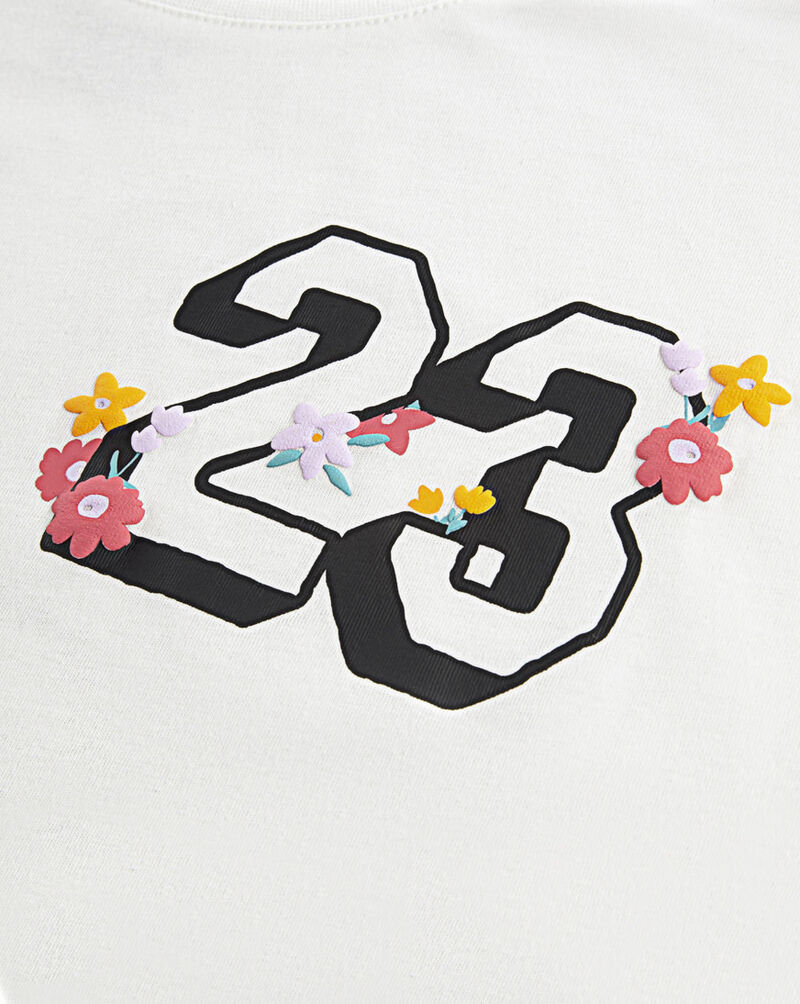 Jordan Big Kids' Summer Bloom Oversized Tee 45D923-782 White 2