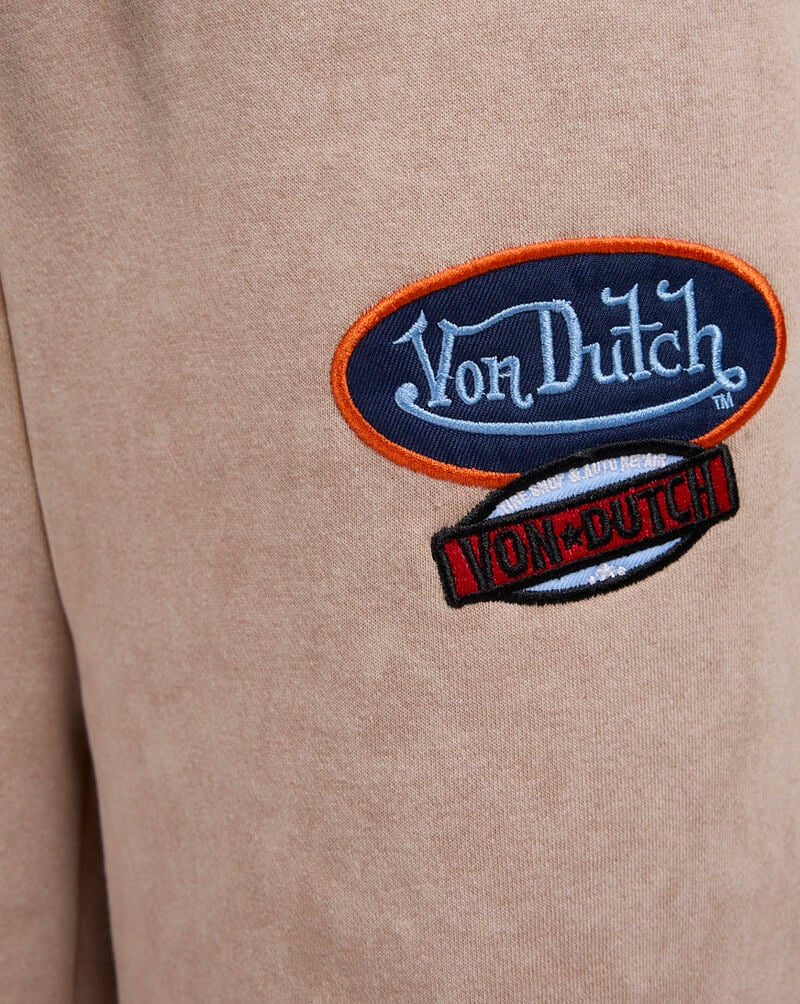 Von Dutch Fleece Wide Leg Pants 7VND3A7060 Beige 3