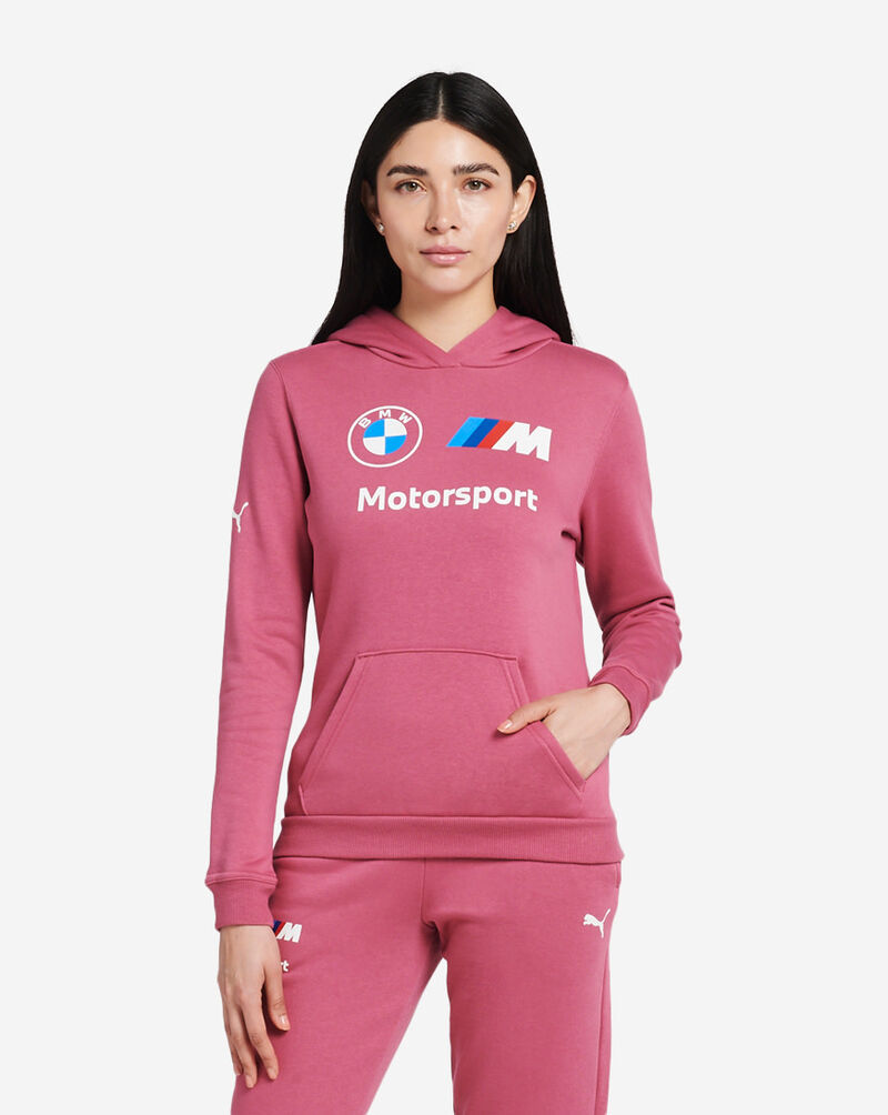 Shop PUMA BMW Motorsport Essential Fleece Hoodie 53624705 pink