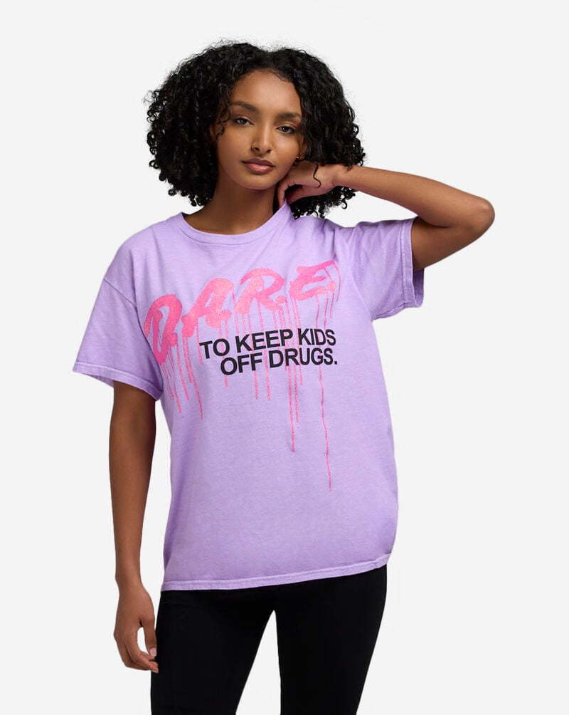 Graphic Tees Dare Spray Drip Glitter Tee DAE1960XX Purple 1