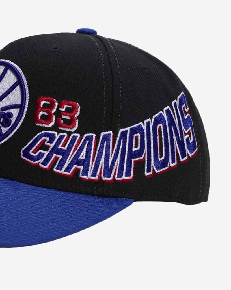Mitchell  Ness Philadelphia 76ers Pro Crown Championship Snapback Hat HP14988-P76BKBL Black 2
