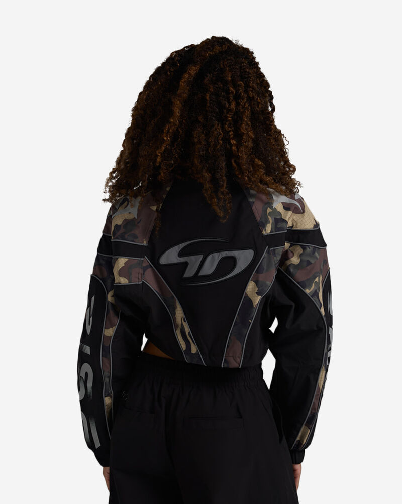 Smoke Rise Reflective Cropped Nylon Camo Panel Jacket RWW26F337SN Camo 2