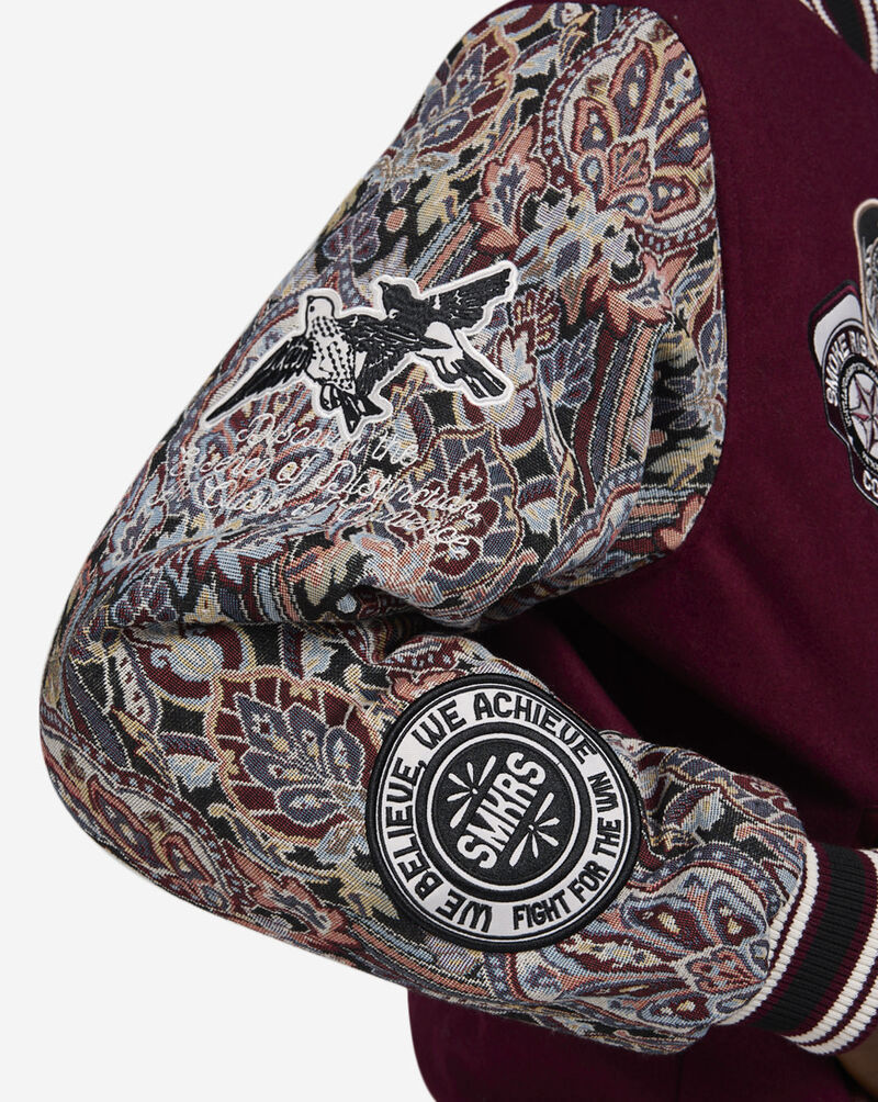 Smoke Rise Tapestry Varsity Jacket OH24695SNZ-WIN Red 3