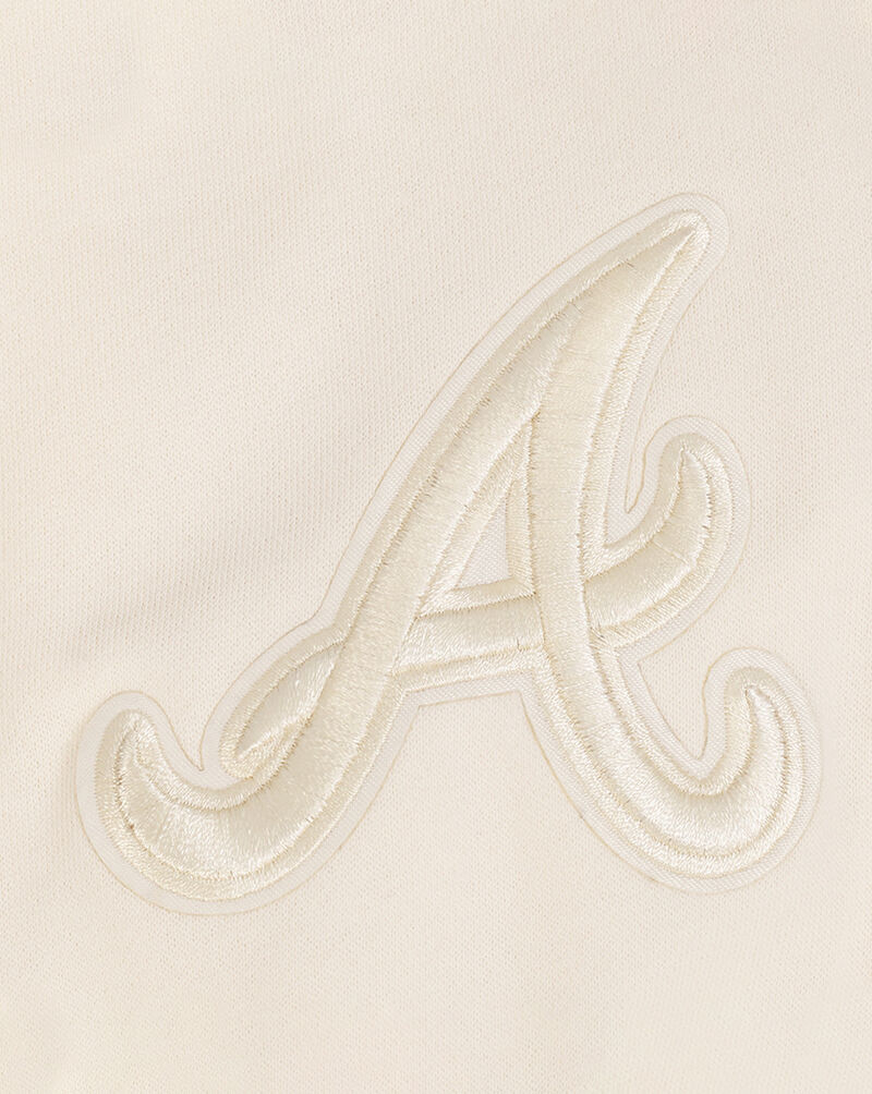 PRO STANDARD Big Boys' Atlanta Braves Neutral Fleece Crewneck LABB5315036-EGG cream 4