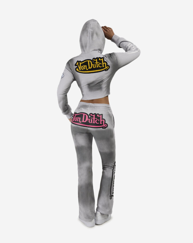 Von Dutch VON DUTCH-W-APP-FULL-ZIP-FLEECE-CORSET-HOODIE VND2B0091SN Grey 5