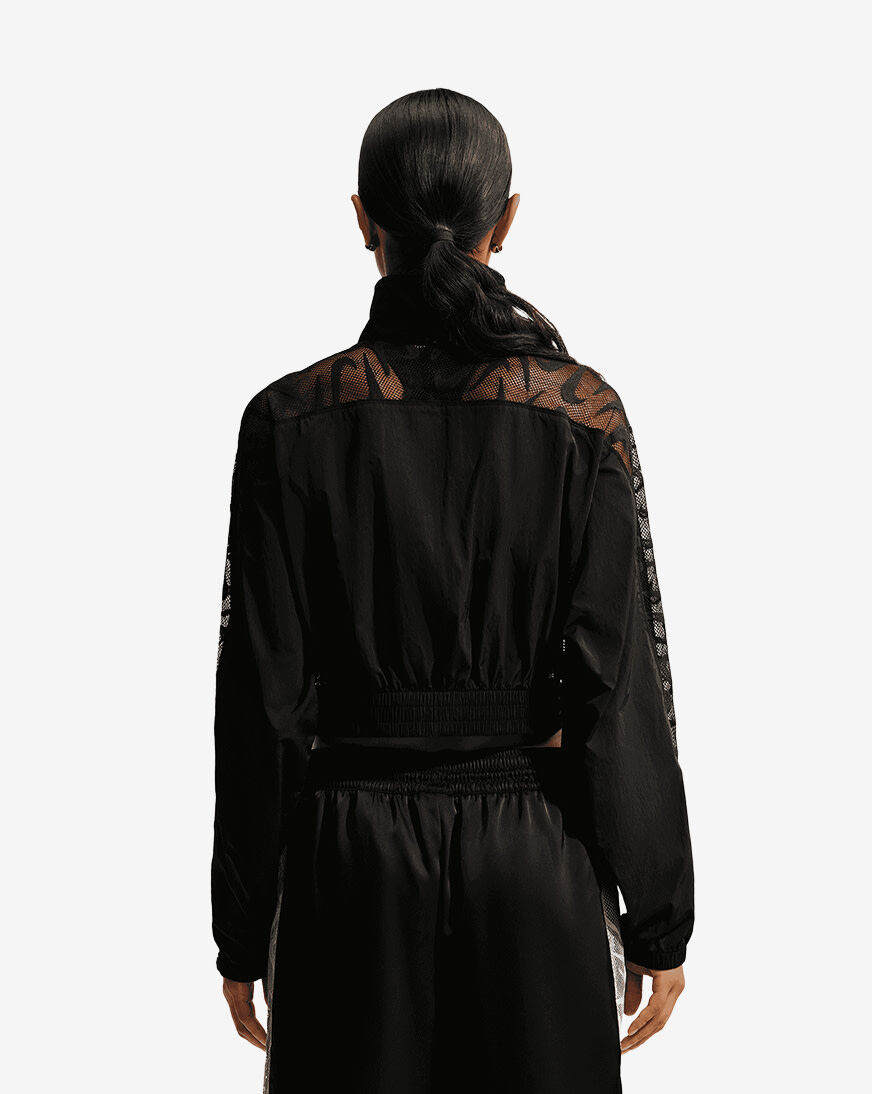 Shop Nike NSW Cropped Lace Track Jacket IM8193-010 black | SNIPES USA