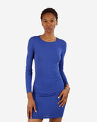 Long Sleeve Open Back Ribbed Dress