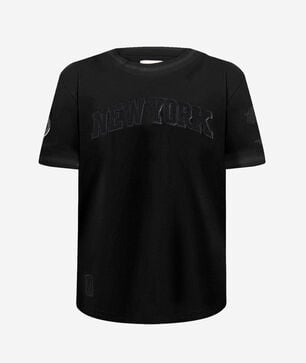 Big Boys' New York Knicks Triple Black Striped Rib Tee
