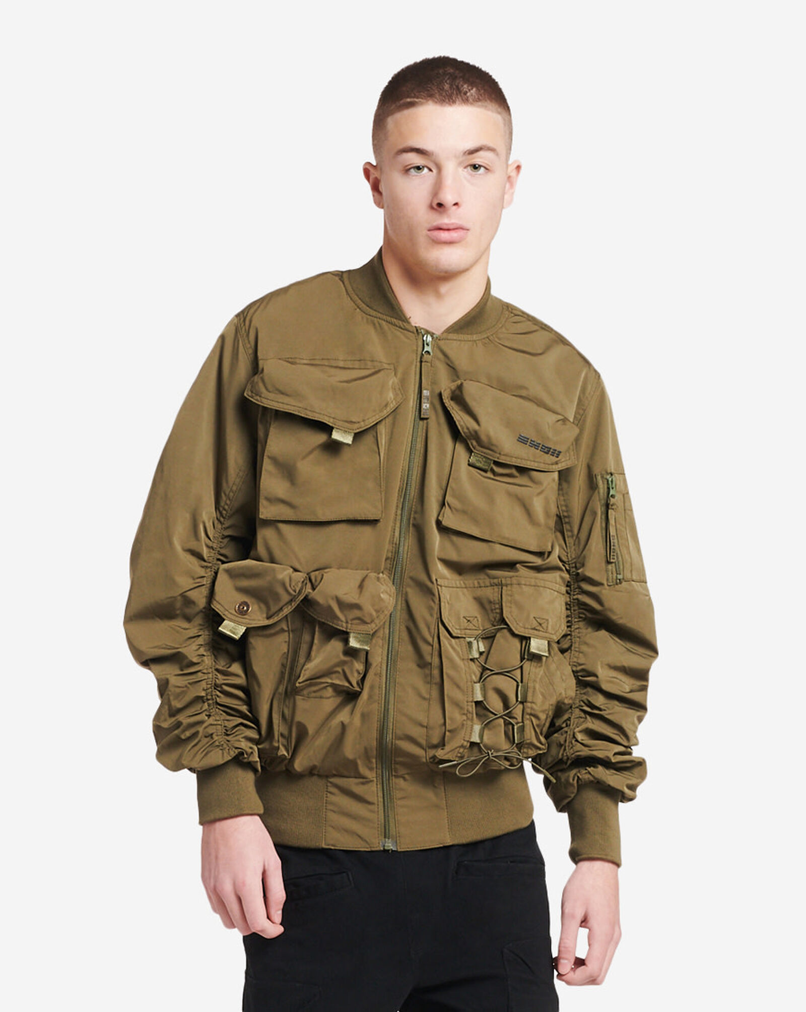 Shop SMOKE RISE Multi Pocket Nylon Jacket WW22692JOLV green SNIPES USA
