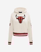 PRO STANDARD Chicago Bulls Retro Classic Rib Fleece Cropped Pullover Hoodie BCBC56221-ERD cream 1