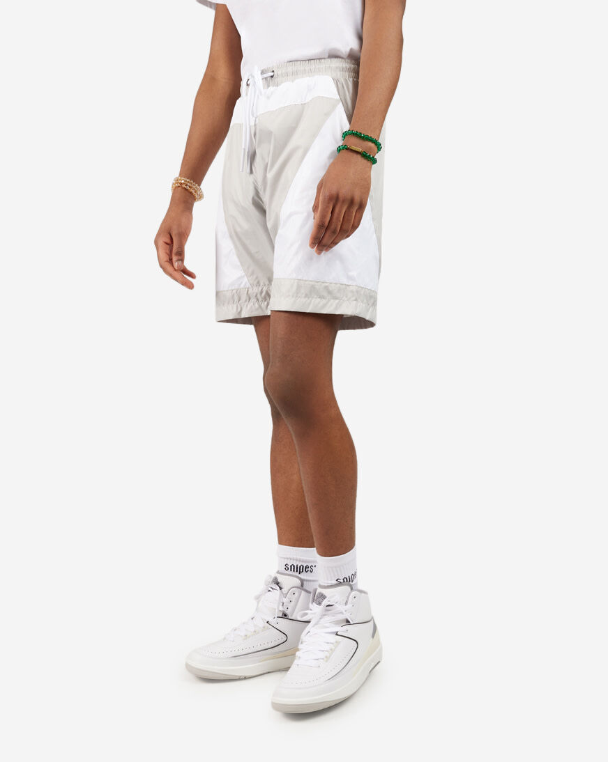 Shop Decibel Colorblock Nylon Shorts SS23S832-GRY grey