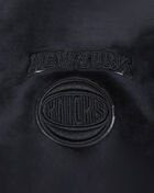 New York Knicks Triple Black Velour Full-Zip Pullover Hoodie