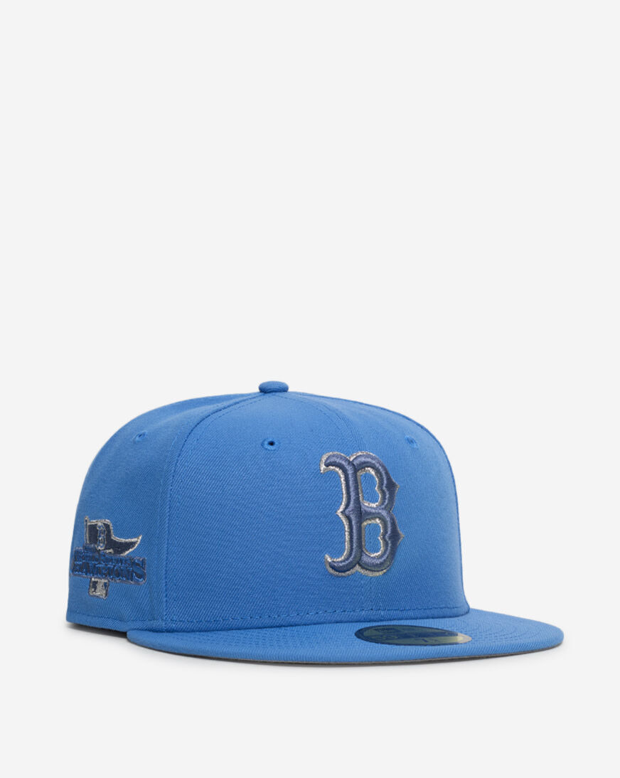 Shop New Era 59Fifty Boston Red Sox Fitted Hat 71015709 blue