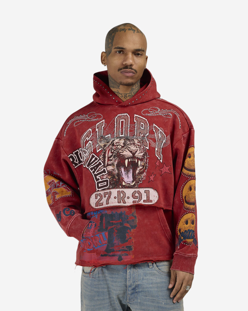 ジップブルゾン茶ROCKYTINTIN様 Shop Smoke Rise Glory Hoodie FO25669SN-CIN red | SNIPES USA