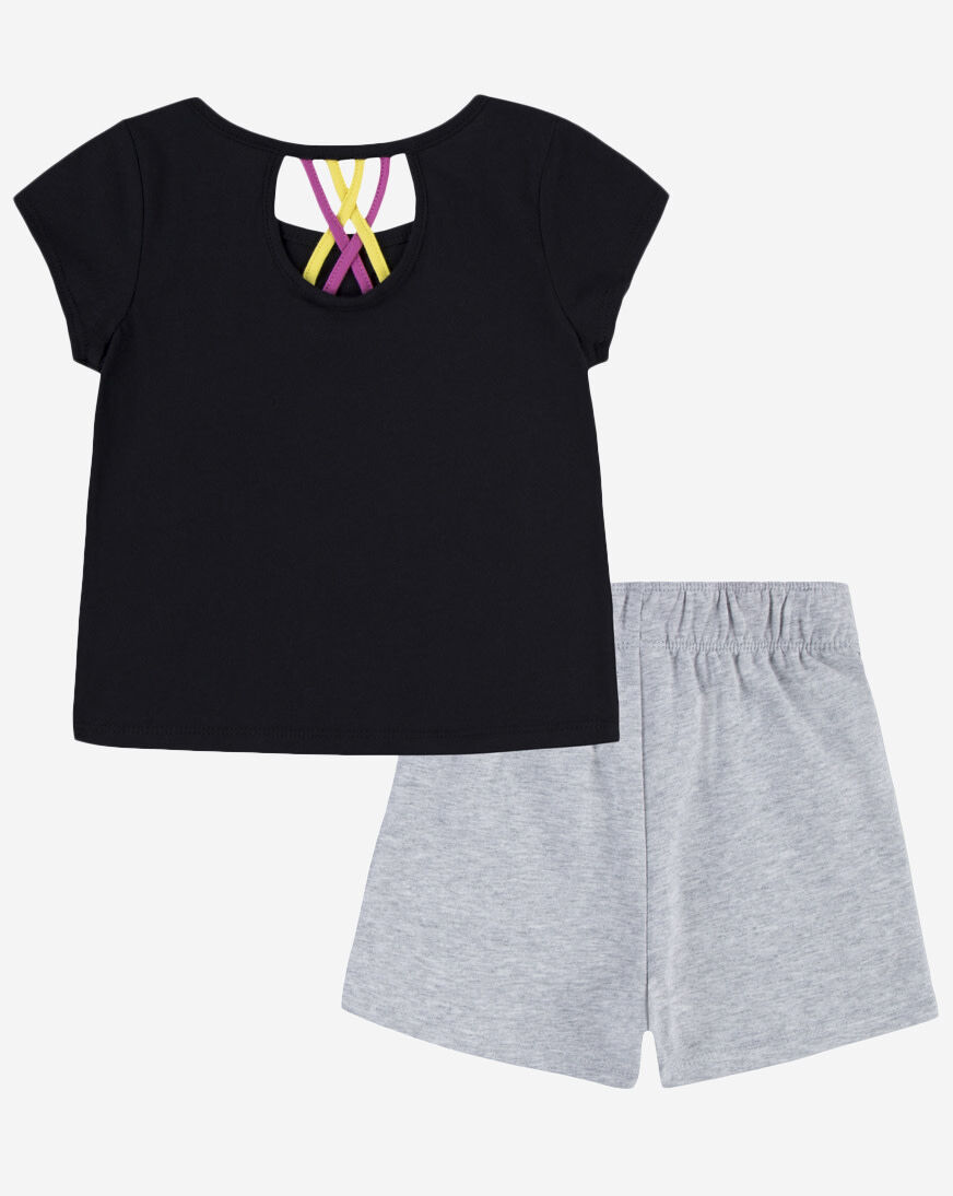 Shop Nike Girls' Knit Short Set 26K568-GAK grey | SNIPES USA