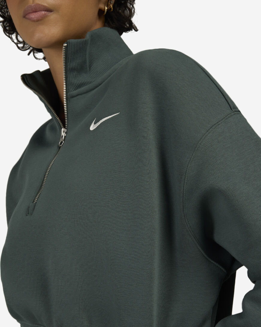 Shop Nike NSW Phoenix Fleece 1/4-Zip Cropped Sweatshirt DQ5767-338