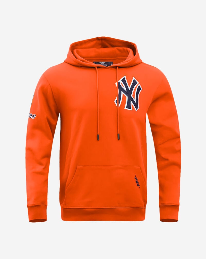 PRO STANDARD New York Yankees Classic Chenille Double Knit Pull Over Hoodie  LNY531152-ORG Orange 1