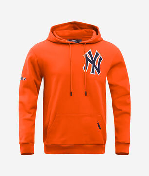 New York Yankees Classic Chenille Double Knit Pull Over Hoodie 