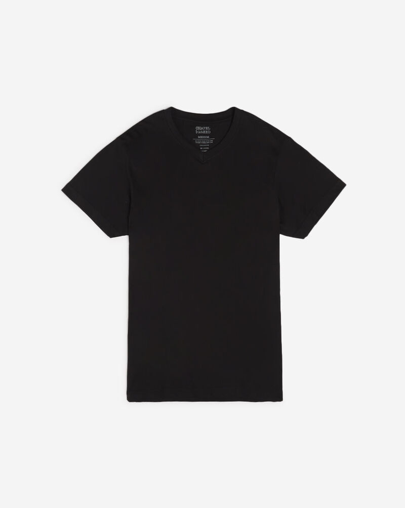 Chapel  Greed V-Neck Tee CHP101BLK Black 1
