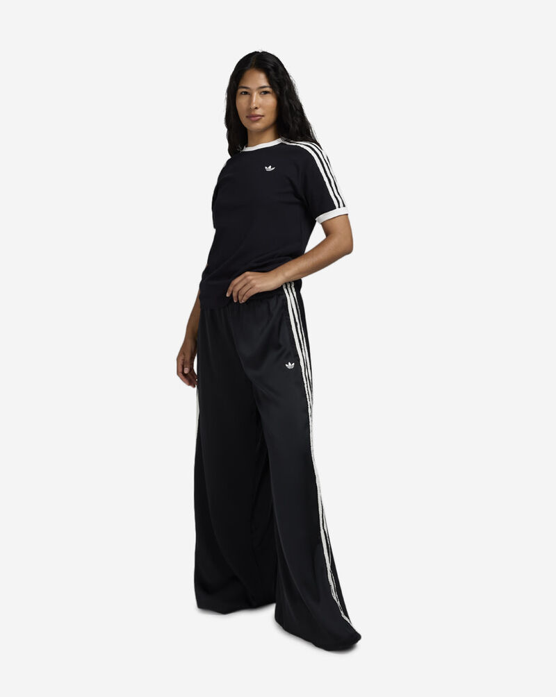 adidas Adicolor Satin Wide Leg Track Pants KC8813-BLACK Black 4
