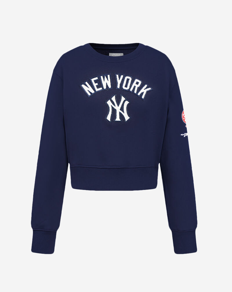 PRO STANDARD Big Girls' New York Yankees Classic Fleece Crewneck LNYBC315086-MDN Blue 1