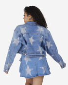 All-Over Star Rhinestone Denim Jacket