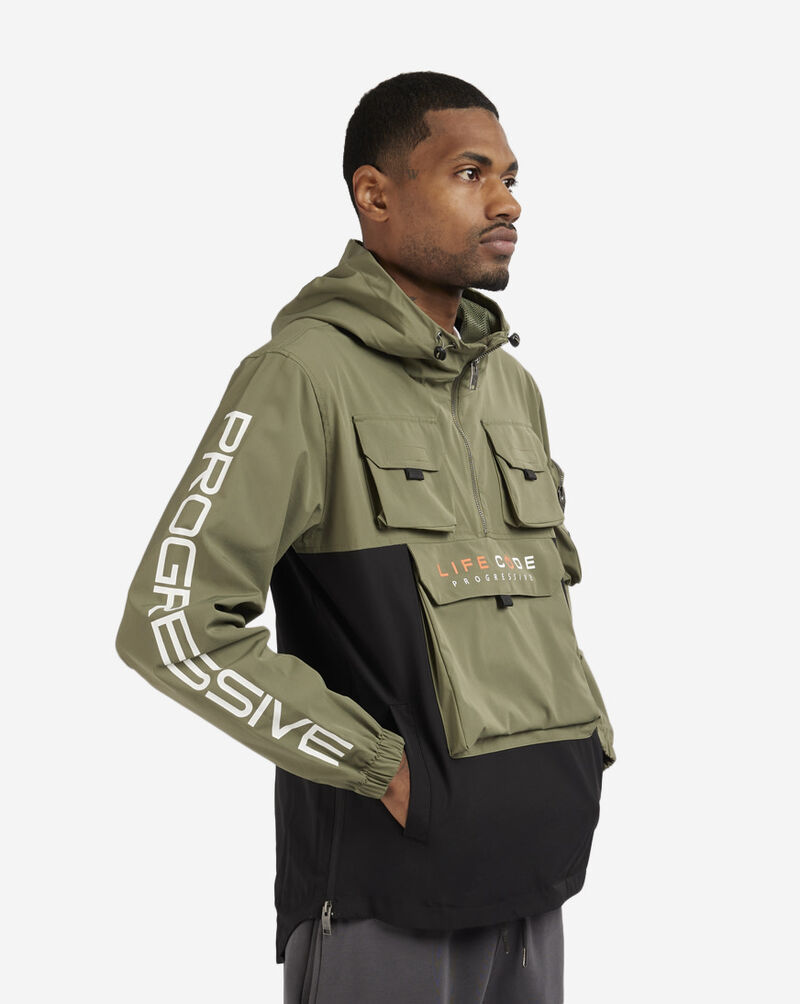 LIFE CODE Anorak Jacket 13J03-OV Green 2