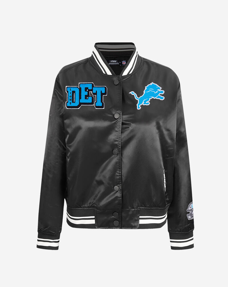 PRO STANDARD Detroit Lions Mash Up Rib Satin Jacket FDLU410417-BLK Black 1