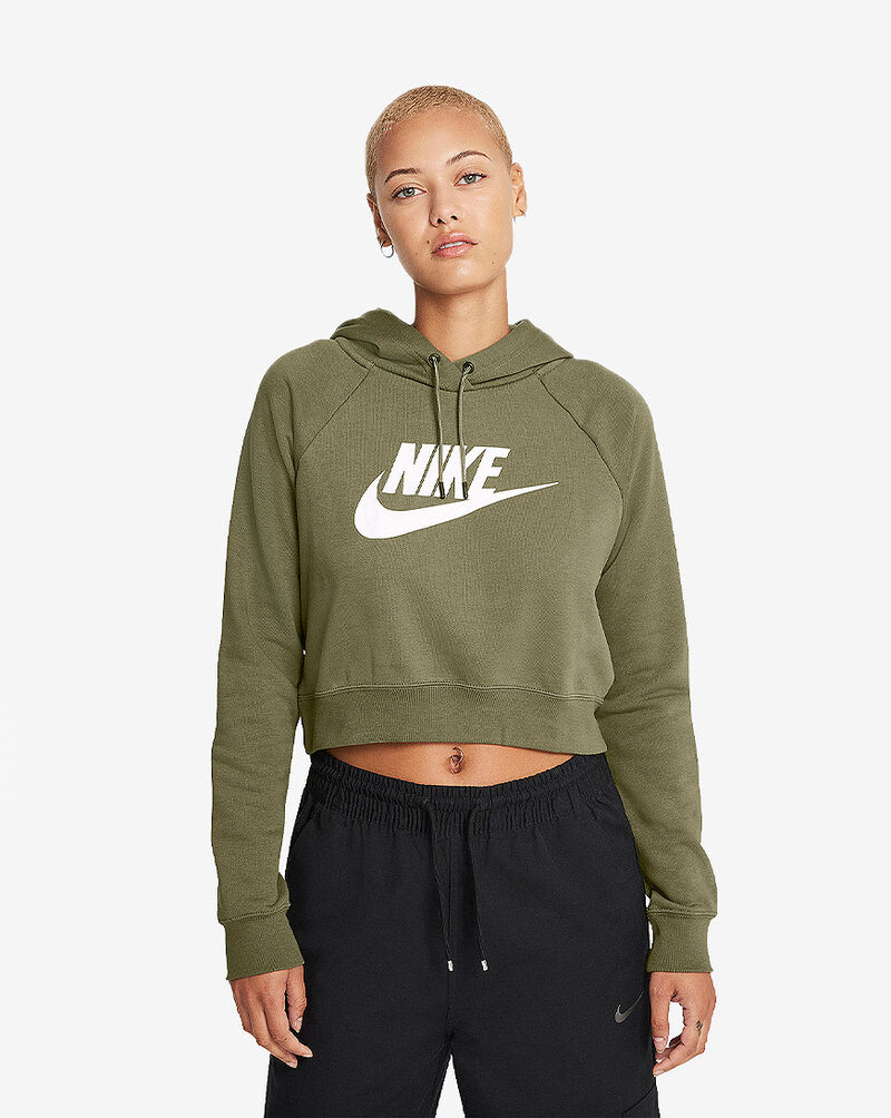 nike crop hoodie set